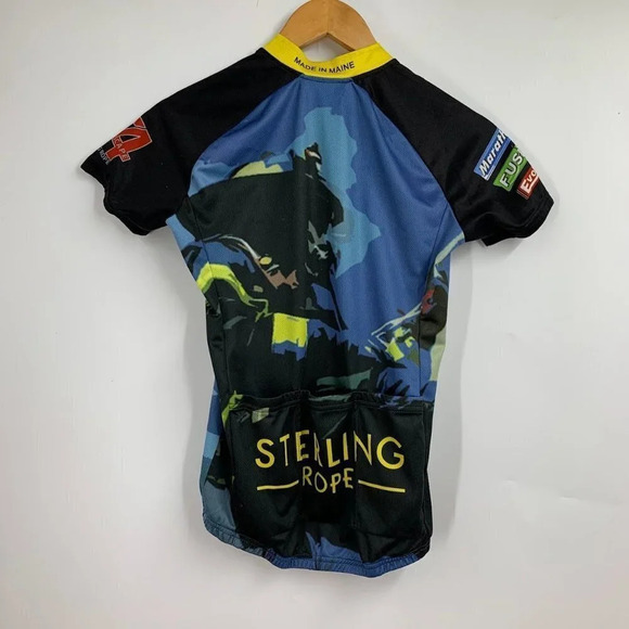 Attack Activewear Men's Sterling Rope Short Sleeve Half Zip Cycling Jersey SZ S - Picture 2 of 11